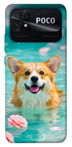 Чехол itsPrint Swimming corgi для Xiaomi Poco C40