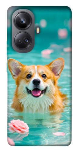 Чехол itsPrint Swimming corgi для Realme 10 Pro+