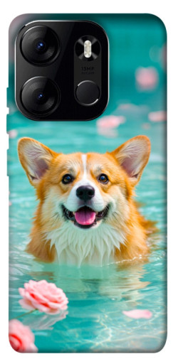 Чехол itsPrint Swimming corgi для Tecno Spark Go 2023