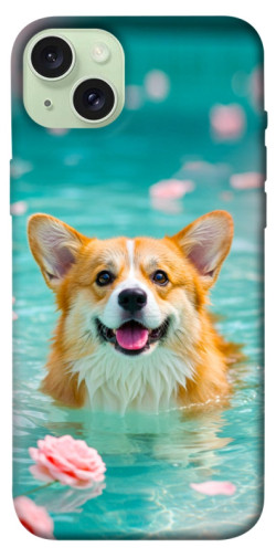 Чехол itsPrint Swimming corgi для Apple iPhone 15 Plus (6.7")