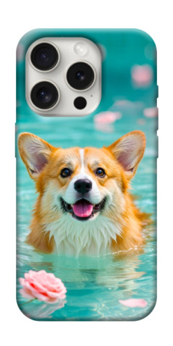 Чехол itsPrint Swimming corgi для Apple iPhone 16 Pro (6.3")