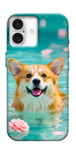 Чехол itsPrint Swimming corgi для Apple iPhone 16 Plus (6.7")