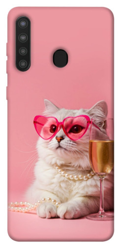 Чохол itsPrint Pinky cat для Samsung Galaxy A21