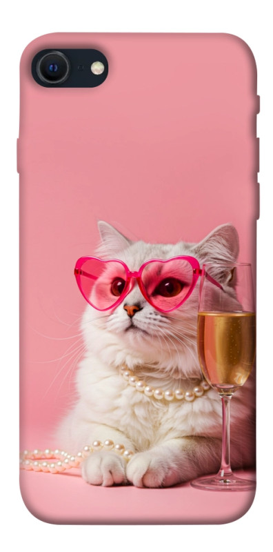 Чехол itsPrint Pinky cat для Apple iPhone SE (2020), животные, купить оптом с доставкой