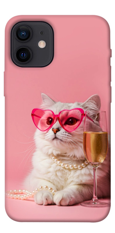 Чохол itsPrint Pinky cat для Apple iPhone 12 mini (5.4"), тварини, купити оптом з доставкою
