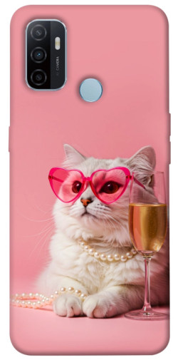 Чохол itsPrint Pinky cat для Oppo A53 / A32 / A33