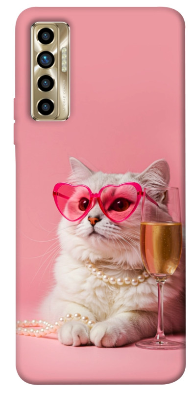 Чехол itsPrint Pinky cat для TECNO Camon 17P, животные, купить оптом с доставкой