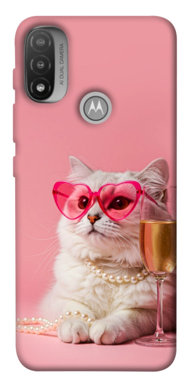 Чехол itsPrint Pinky cat для Motorola Moto E20, животные, купить оптом с доставкой
