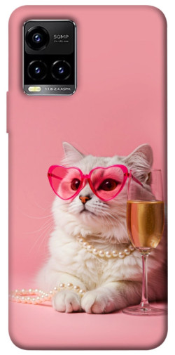 Чехол itsPrint Pinky cat для Vivo Y21 / Y33s