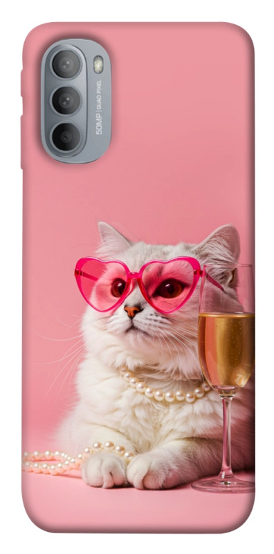 Чехол itsPrint Pinky cat для Motorola Moto G31, животные, купить оптом с доставкой
