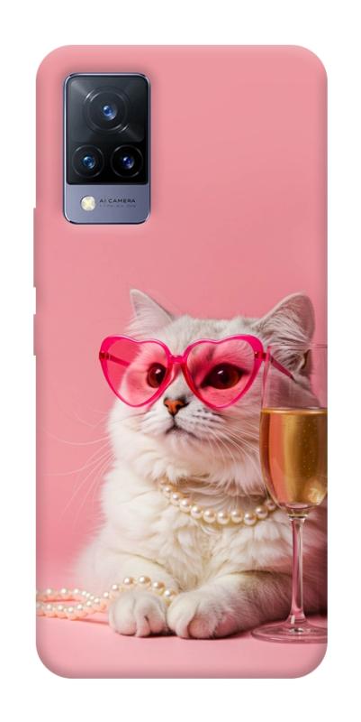Чохол itsPrint Pinky cat для Vivo V21, тварини, купити оптом з доставкою
