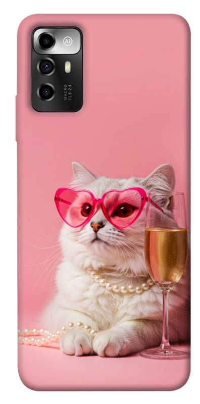 Чехол itsPrint Pinky cat для ZTE Blade V40 Vita, животные, купить оптом с доставкой