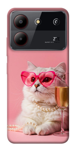 Чехол itsPrint Pinky cat для ZTE Blade A54 4G