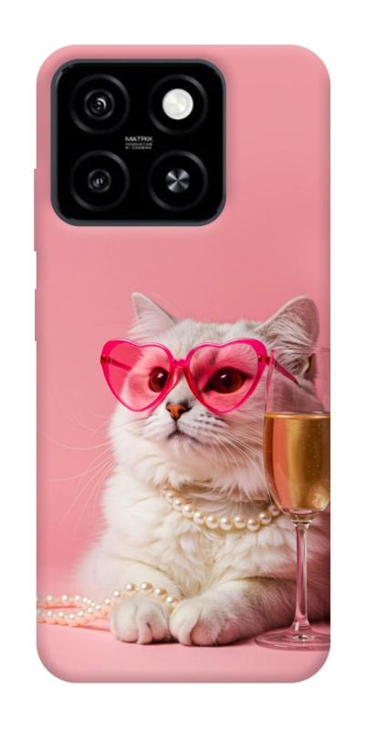 Чехол itsPrint Pinky cat для ZTE Blade A55 4G, животные, купить оптом с доставкой