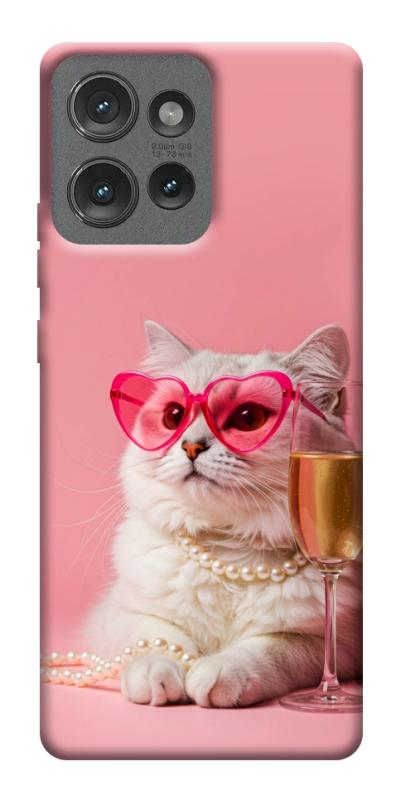 Чохол itsPrint Pinky cat для Motorola Edge 50, тварини, купити оптом з доставкою
