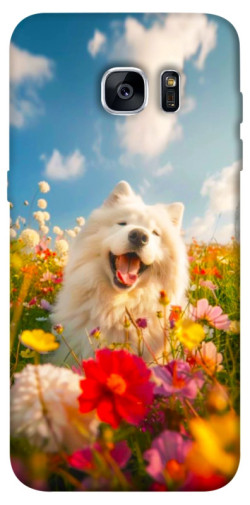 Чехол itsPrint Happy dog in flowers для Samsung G935F Galaxy S7 Edge