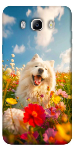 Чехол itsPrint Happy dog in flowers для Samsung J510F Galaxy J5 (2016)