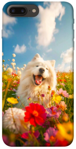 Чехол itsPrint Happy dog in flowers для Apple iPhone 7 plus / 8 plus (5.5")