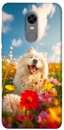 Чехол itsPrint Happy dog in flowers для Xiaomi Redmi 5 Plus / Redmi Note 5 (Single Camera)