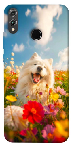 Чехол itsPrint Happy dog in flowers для Huawei Honor 8X