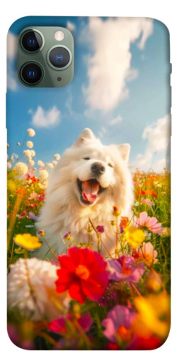 Чехол itsPrint Happy dog in flowers для Apple iPhone 11 Pro Max (6.5")