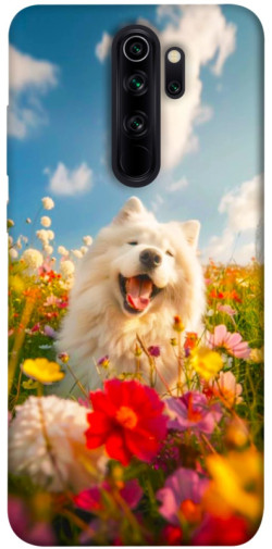 Чехол itsPrint Happy dog in flowers для Xiaomi Redmi Note 8 Pro