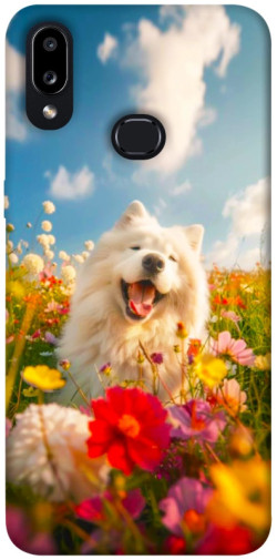 Чехол itsPrint Happy dog in flowers для Samsung Galaxy A10s