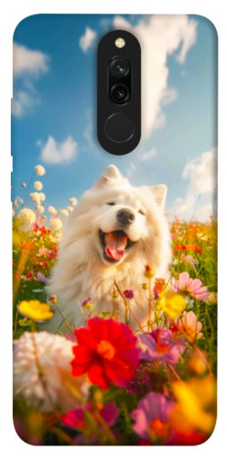 Чехол itsPrint Happy dog in flowers для Xiaomi Redmi 8
