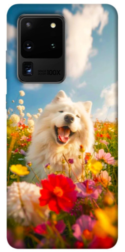 Чехол itsPrint Happy dog in flowers для Samsung Galaxy S20 Ultra