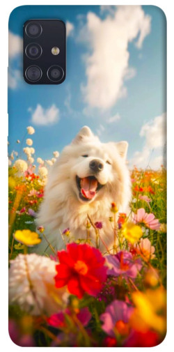 Чехол itsPrint Happy dog in flowers для Samsung Galaxy A51