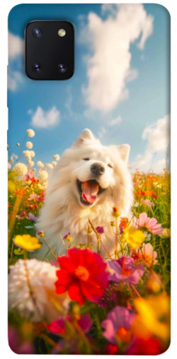 Чехол itsPrint Happy dog in flowers для Samsung Galaxy Note 10 Lite (A81)
