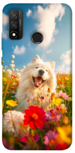 Чехол itsPrint Happy dog in flowers для Huawei P Smart (2020)