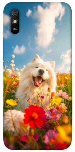 Чехол itsPrint Happy dog in flowers для Xiaomi Redmi 9A