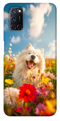 Чехол itsPrint Happy dog in flowers для Oppo A52 / A72 / A92