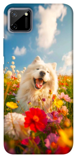 Чехол itsPrint Happy dog in flowers для Realme C11