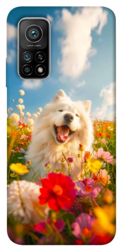 Чехол itsPrint Happy dog in flowers для Xiaomi Mi 10T
