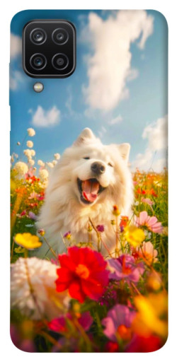 Чехол itsPrint Happy dog in flowers для Samsung Galaxy A12