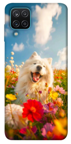 Чохол itsPrint Happy dog in flowers для Samsung Galaxy A12