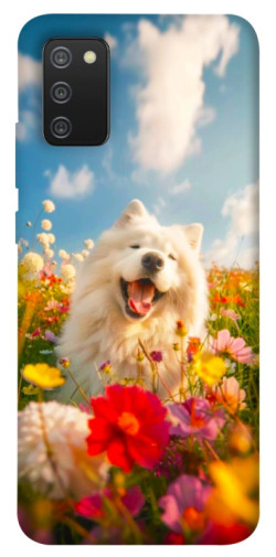 Чехол itsPrint Happy dog in flowers для Samsung Galaxy A02s