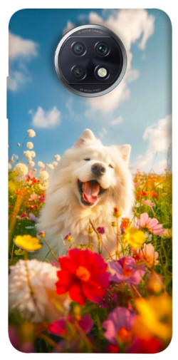 Чехол itsPrint Happy dog in flowers для Xiaomi Redmi Note 9 5G / Note 9T