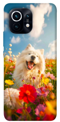 Чехол itsPrint Happy dog in flowers для Xiaomi Mi 11