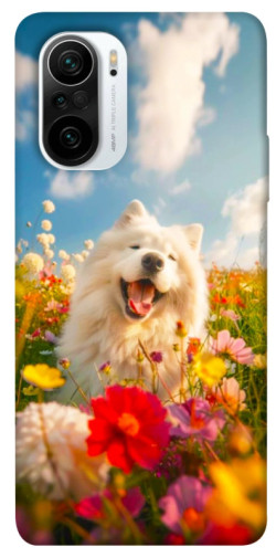 Чехол itsPrint Happy dog in flowers для Xiaomi Redmi K40 / K40 Pro / K40 Pro+ / Poco F3
