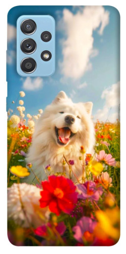 Чехол itsPrint Happy dog in flowers для Samsung Galaxy A52 4G / A52 5G