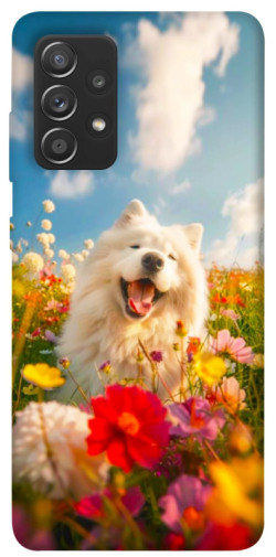 Чехол itsPrint Happy dog in flowers для Samsung Galaxy A72 4G / A72 5G