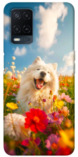 Чехол itsPrint Happy dog in flowers для Oppo A16s / A16