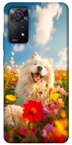 Чехол itsPrint Happy dog in flowers для Xiaomi Redmi Note 11 Pro 4G/5G