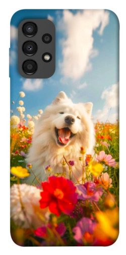Чехол itsPrint Happy dog in flowers для Samsung Galaxy A13 4G
