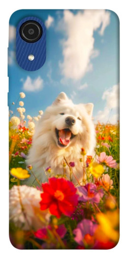 Чехол itsPrint Happy dog in flowers для Samsung Galaxy A03 Core