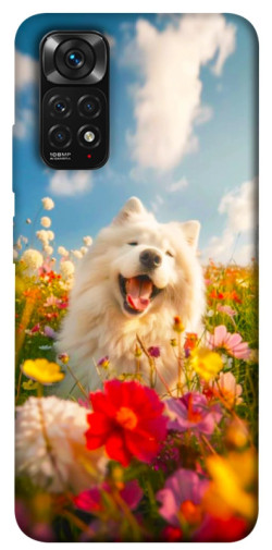Чохол itsPrint Happy dog in flowers для Xiaomi Redmi Note 11 (Global) / Note 11S