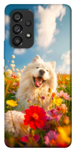 Чехол itsPrint Happy dog in flowers для Samsung Galaxy A53 5G
